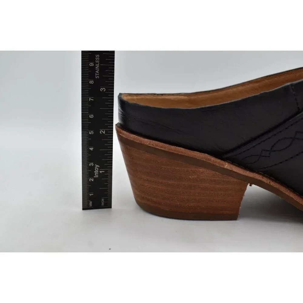 Sofft Women Size 8 Adara Black Leather Buckle Shooties‎ Booties Shoes Mules